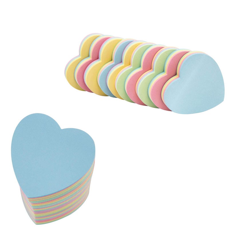 OSOPOLA Sticky Notes - 1000 Sheets Heart Mixed 4 Color Bulk Sale Sticky Memo Post Memo Note Tape Self Stick Notes for Office/School/Home - Image 2